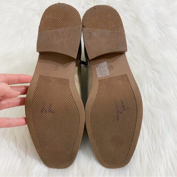 3.1 Phillip Lim Tan Suede Chelsea Boots Women's Size EU 38.5 Side Zip Almond Toe - Picture 5 of 6